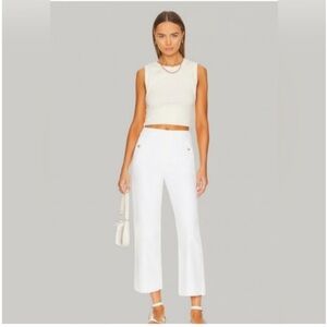 467. SPANX Stretch Twill Cropped Wide Leg Pant in Bright White NWT $128